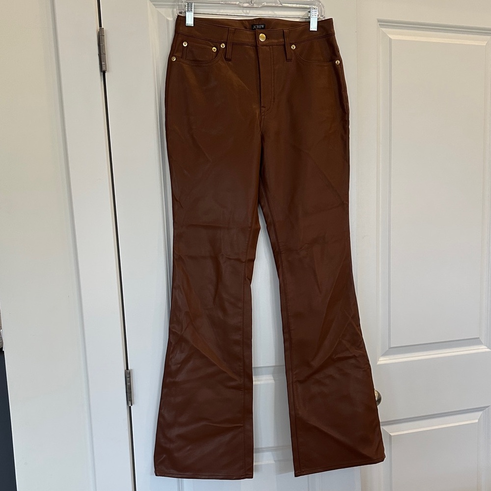 NWT J. Crew Rich Brown Flare Pants